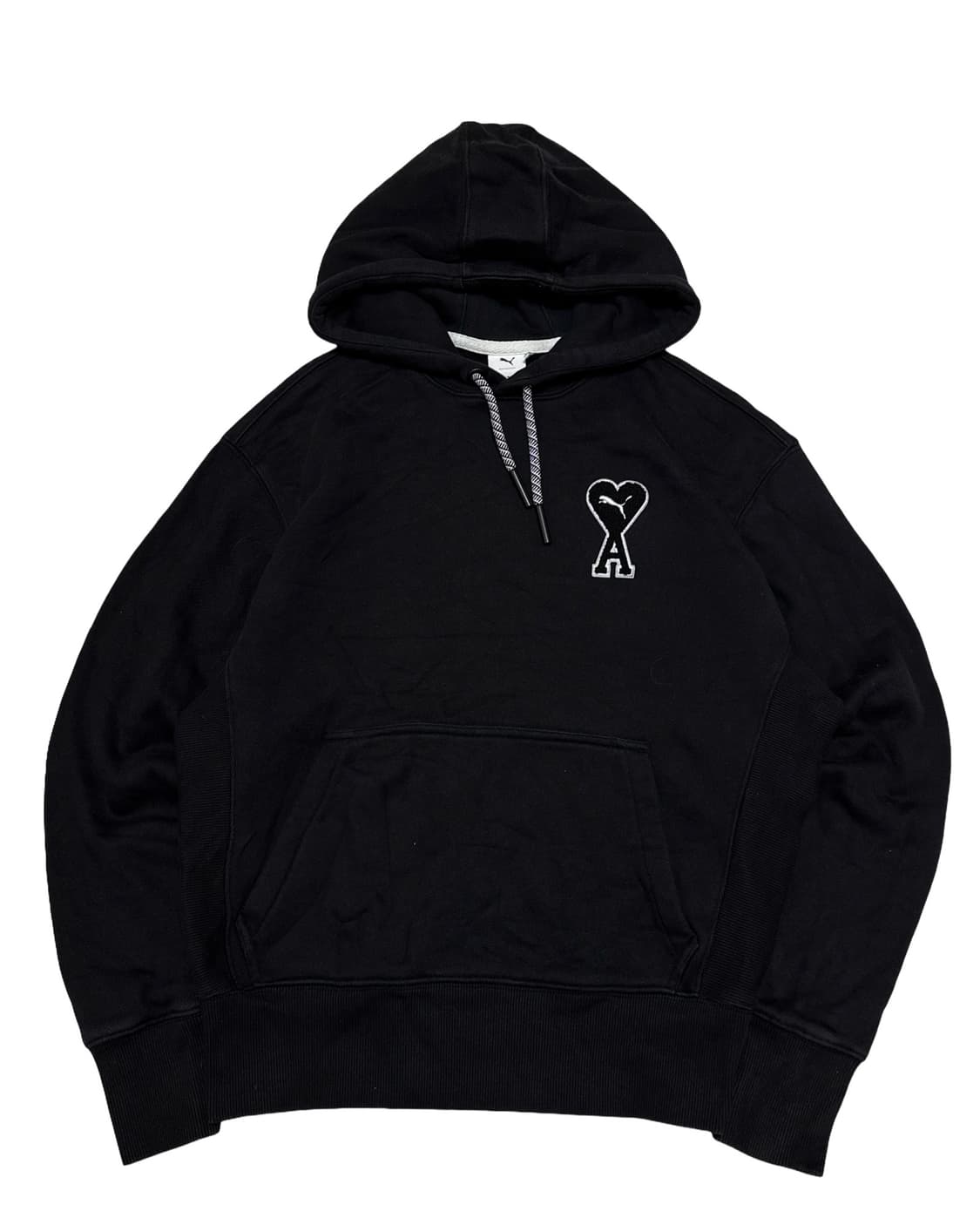 Ami X 푸마 로고 블랙 후드티 상품이미지1