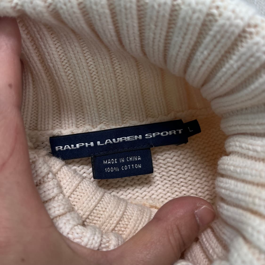 90 폴로 랄프로렌 스포츠 코튼 목폴라 니트 상품이미지3