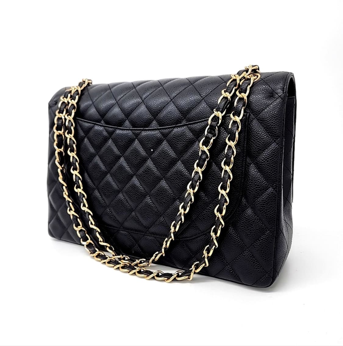 샤넬 클래식 플랩 맥시 캐비어 금장 15번대/ 정품 / 전체 클리 상품이미지2