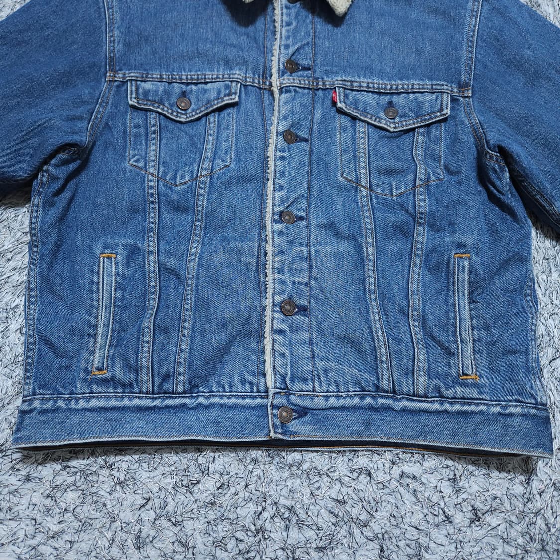 리바이스) L 남자 쉐르파 데님트러커자켓  올드스쿨/ 왕눈이샵 상품이미지4