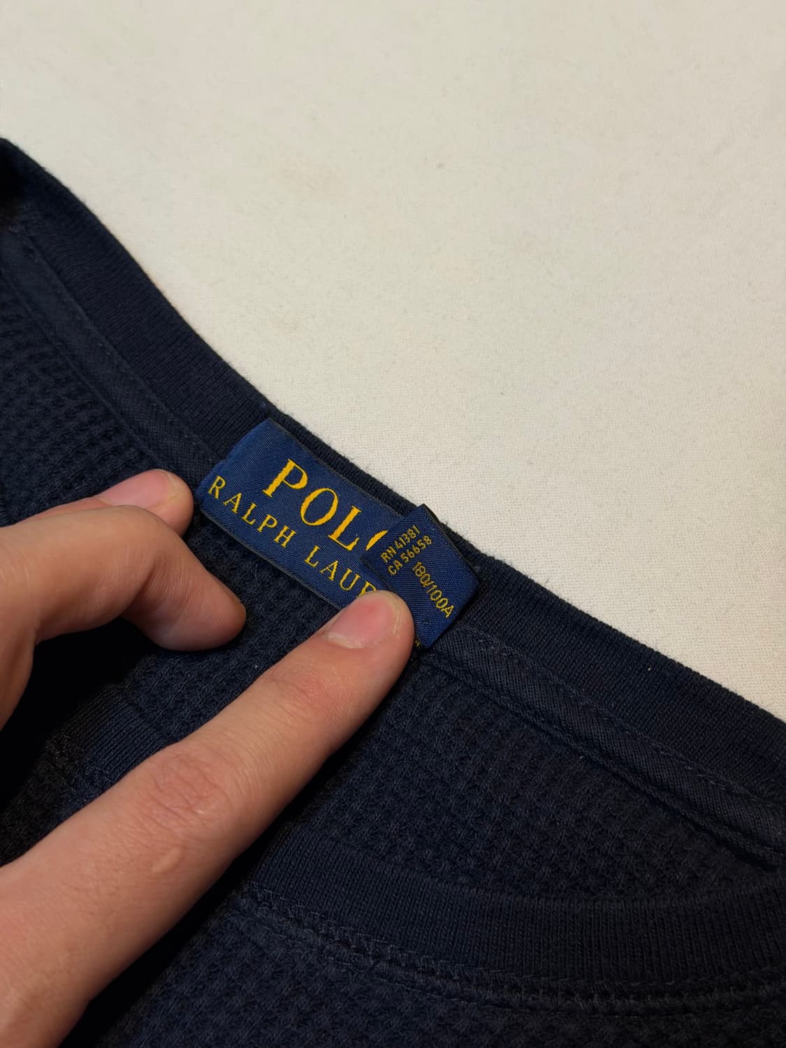 폴로 랄프로렌 와플 써멀 롱슬리브 네이비 상품이미지3