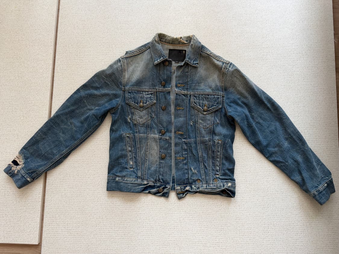 R13 알써틴 디스트로이드 빈티지 청자켓 상품이미지1