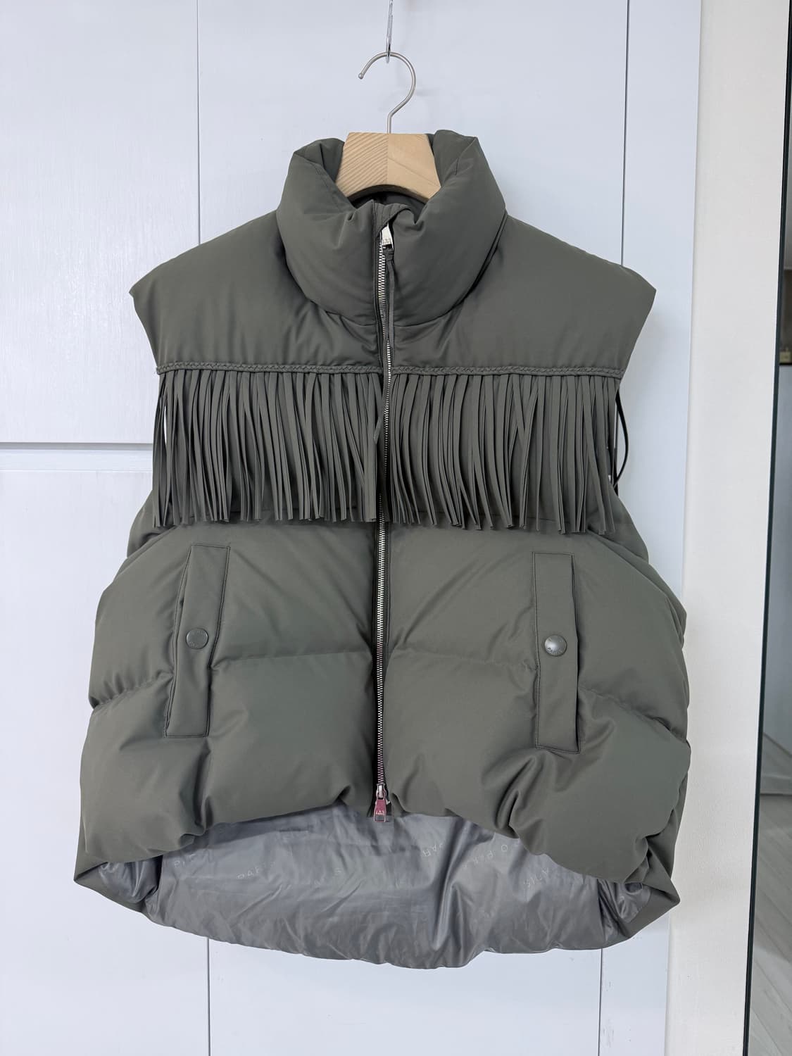 이로 프린지 패딩 조끼 Si 상품이미지1