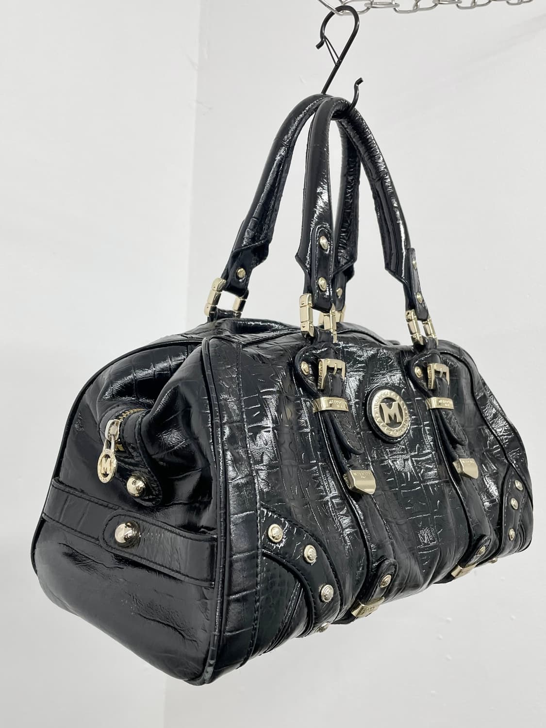 메트로시티 블랙 금장 갸루 토트백 상품이미지6