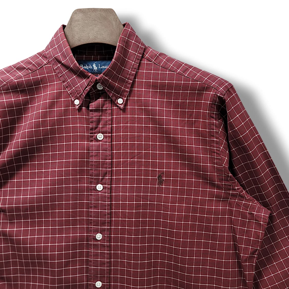 [M] 폴로 브라운 클래식핏 체크 긴팔셔츠 상품이미지4