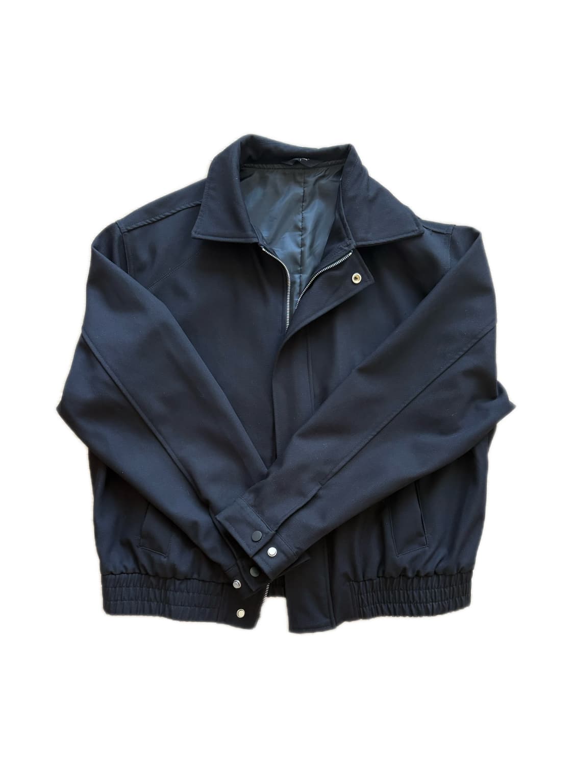 트릴리온 크롭 블랙 집업 블루종 자켓 L 상품이미지1