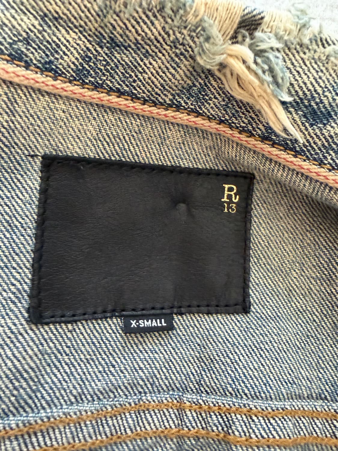 R13 알써틴 디스트로이드 빈티지 청자켓 상품이미지4