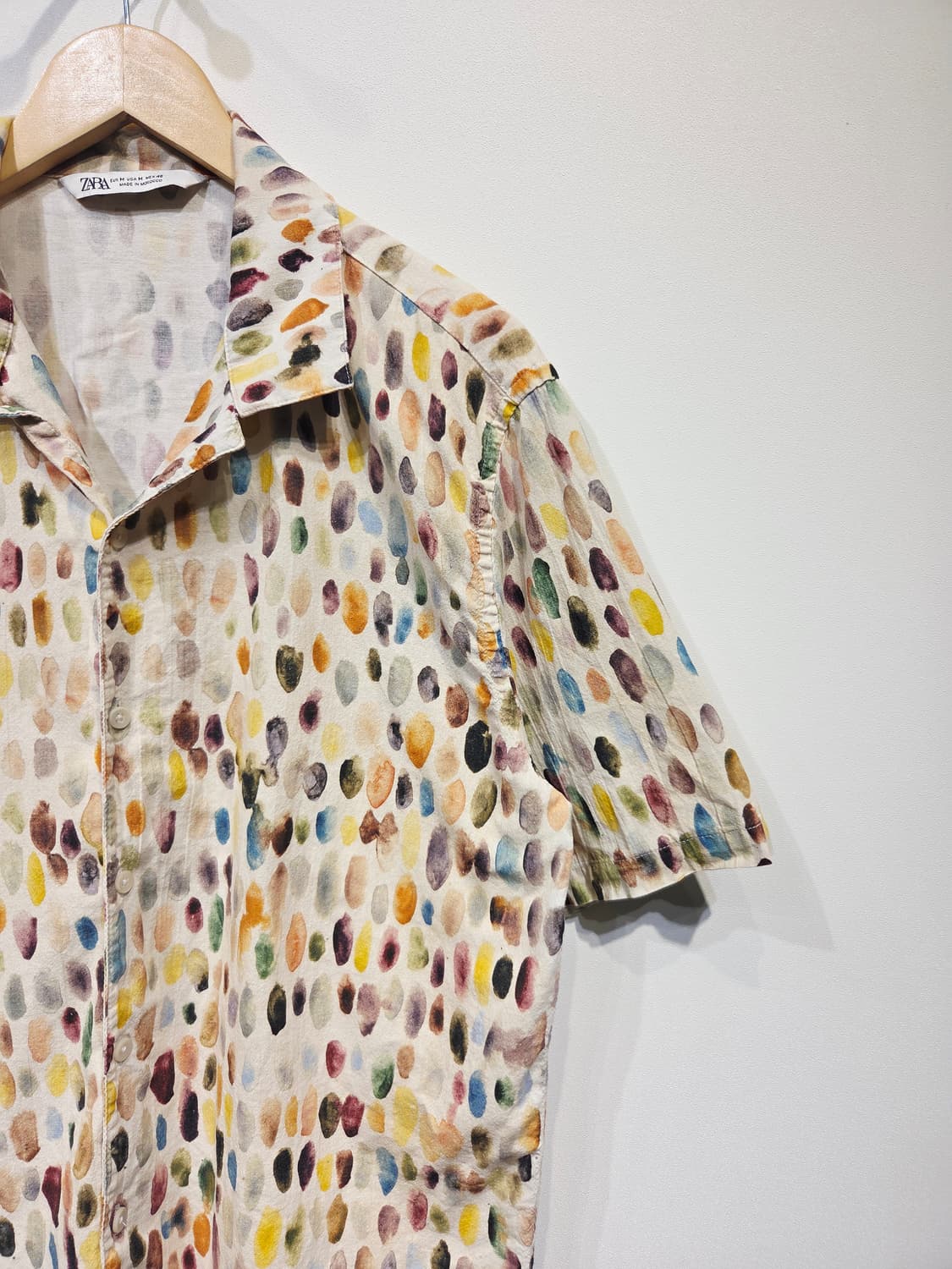 자라. 멀티컬러 추상 프린트 릴랙스 핏 셔츠_M 상품이미지4