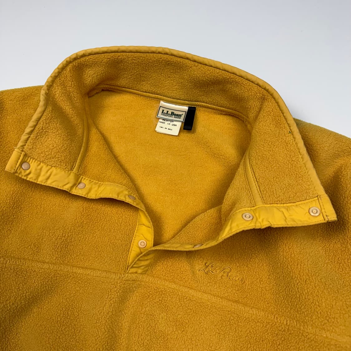 (105) 80s 엘엘빈 플리스 풀오버 옐로우 상품이미지6