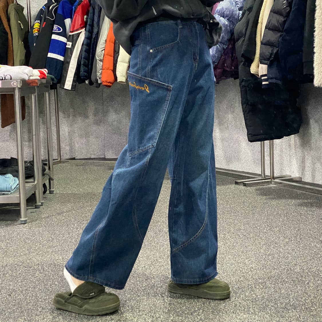 빈티지 트위스트 워크웨어 벌룬 데님 팬츠 B3613 상품이미지2