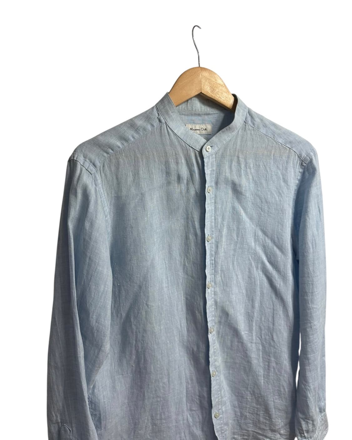 마시모두띠(Massimo Dutti) 헨리넥 린넨 셔츠 스카이블루 상품이미지2