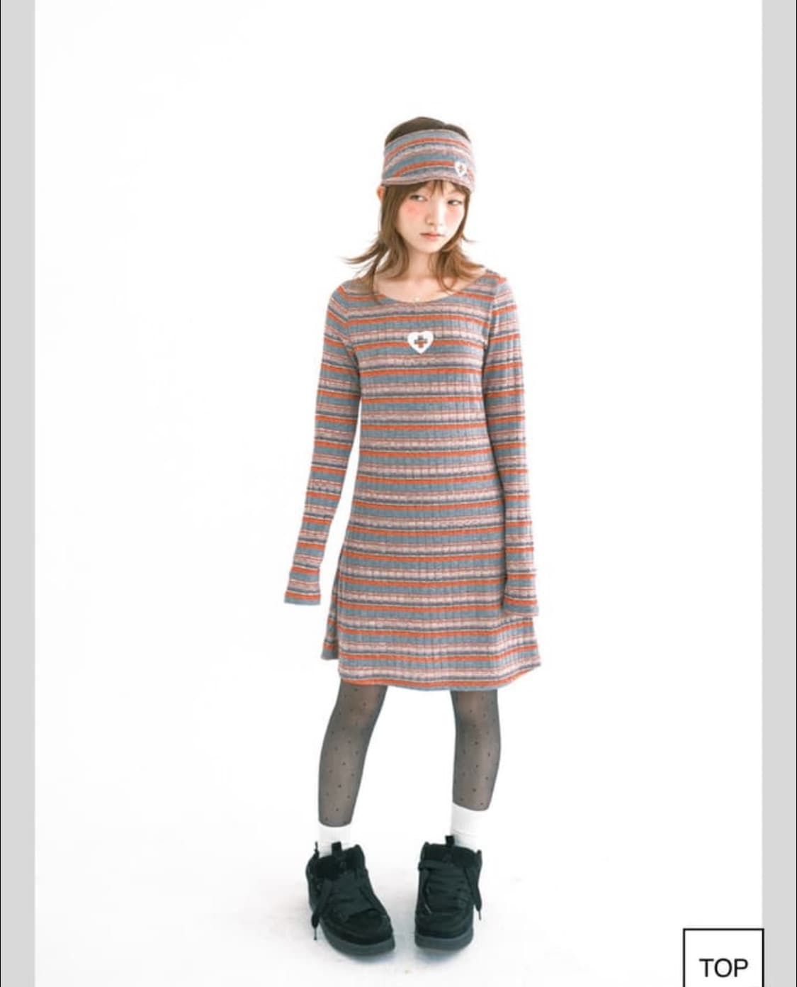 샵페어리 레인보우 니트 원피스 상품이미지1