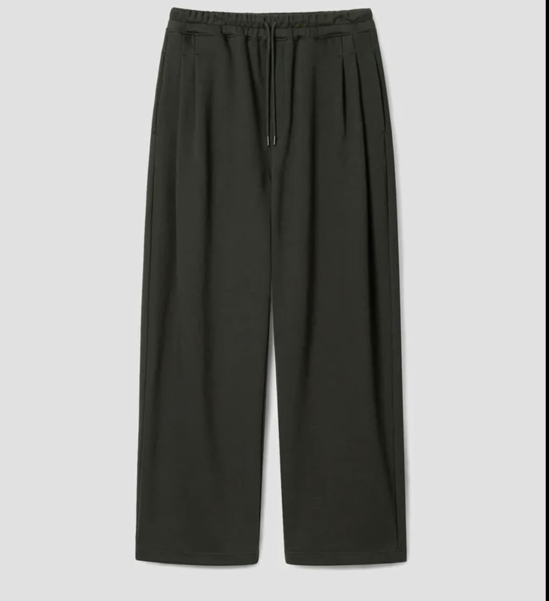 유니온블루 투턱 외이드 스웻팬츠 카키 상품이미지2