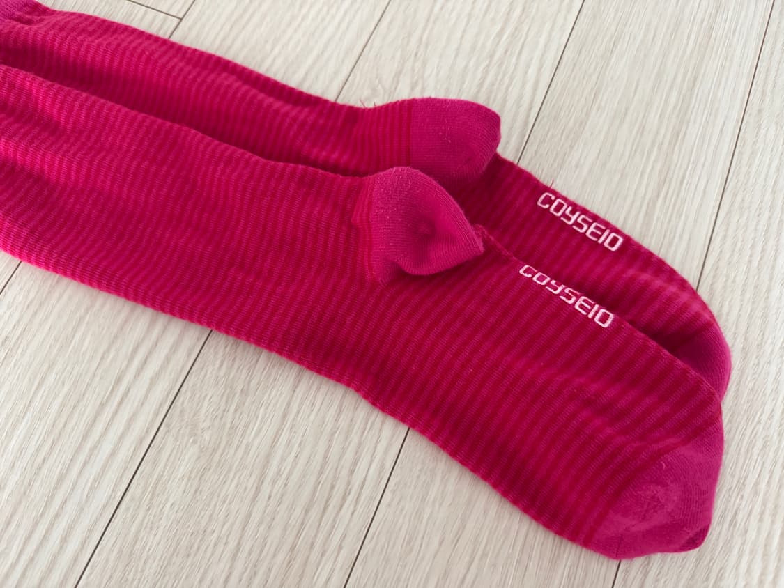 코이세이오 더블 레이어 스트라이프드 삭스 핑크 상품이미지4