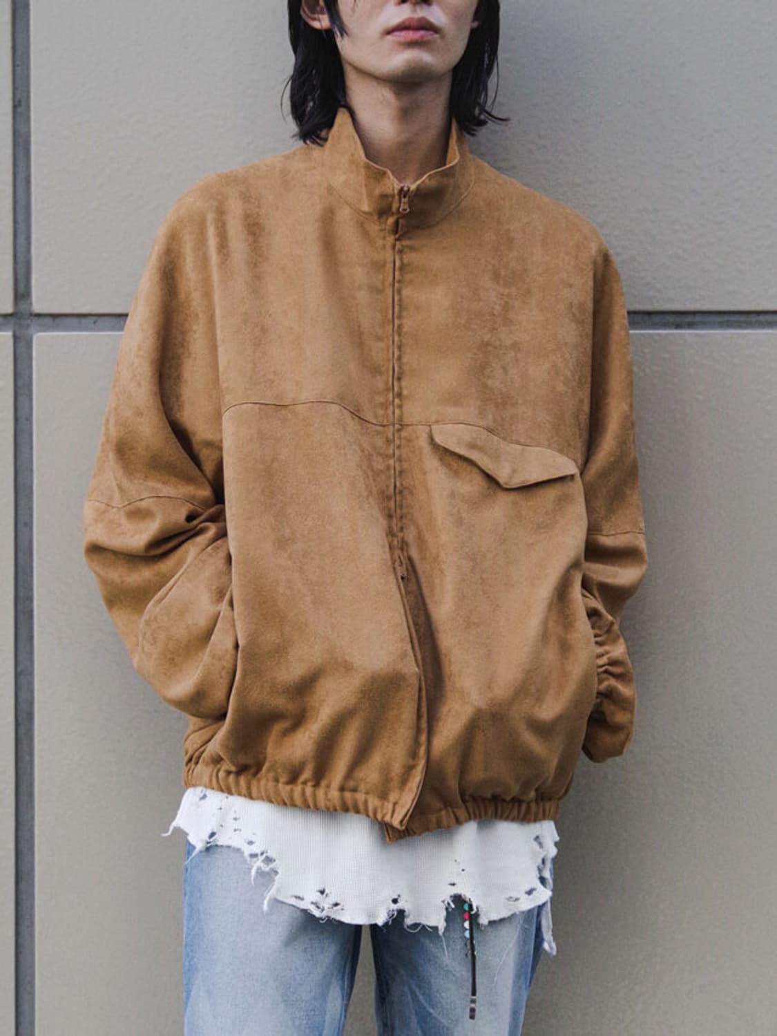 안셀름ANCELlM 25FW 비건 스웨이드 블루종 상품이미지6