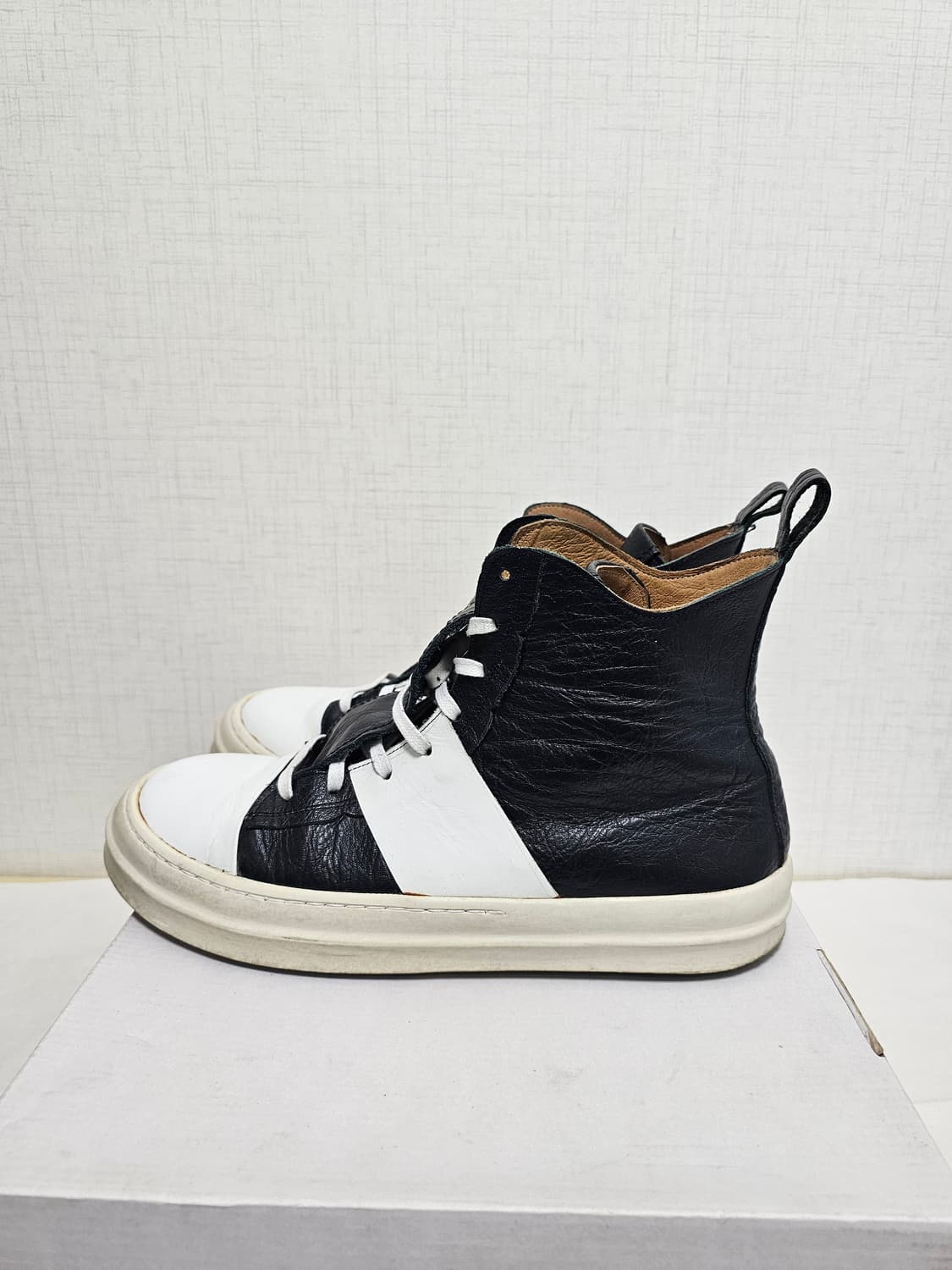 비뮈에트 컬렉션 릭오웬스 버팔로 가죽 하이탑 상품이미지2