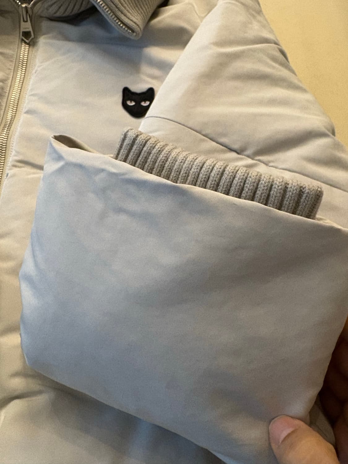 송지로지제로 패딩 크림색 L 상품이미지3