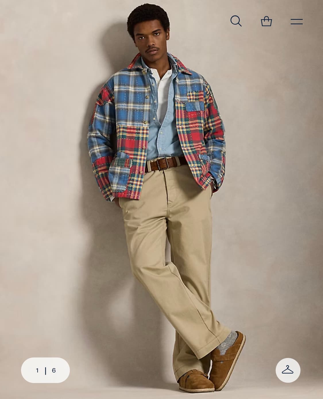 새상품 폴로 빅 치노 빅치노 31x32 워시드 클래식 카키 상품이미지1