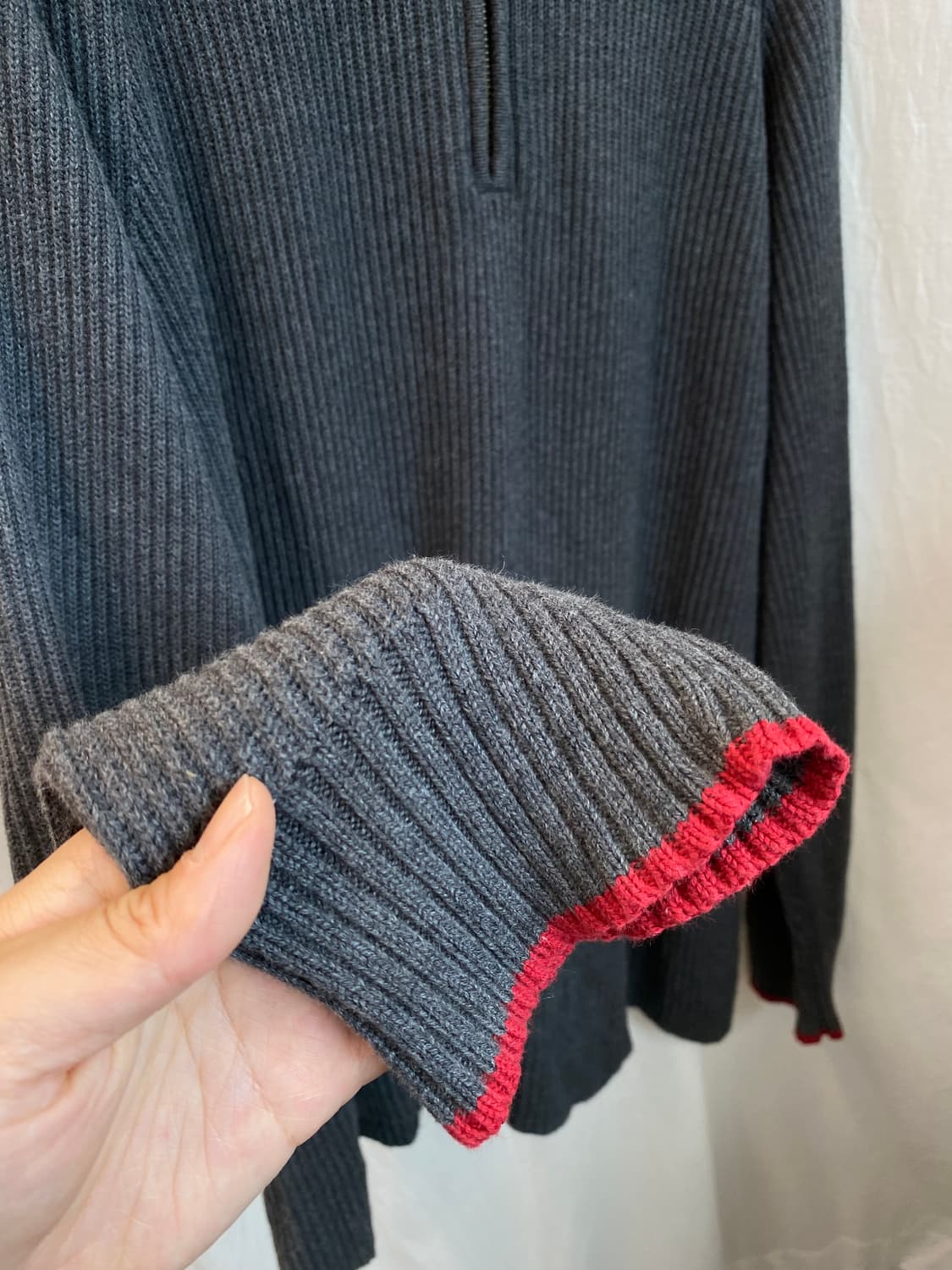 GAP 딥그레이 집업 니트(MEN XL) 상품이미지8