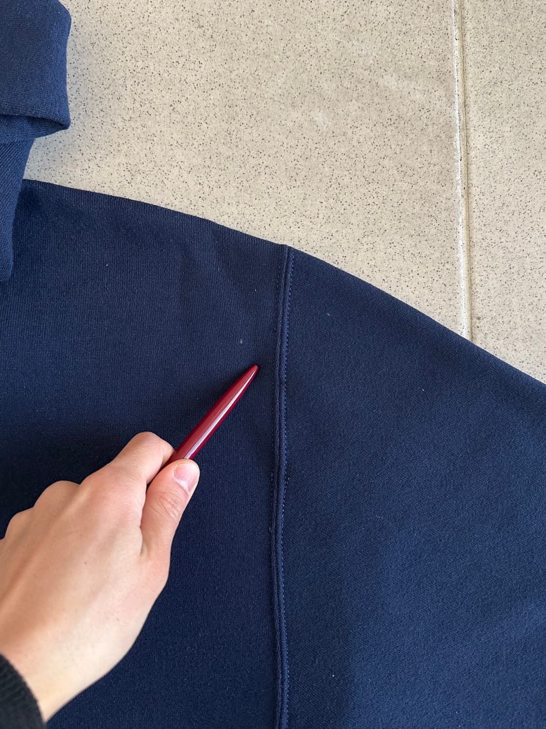 90s 빈티지 러셀 후드 네이비 M 상품이미지7