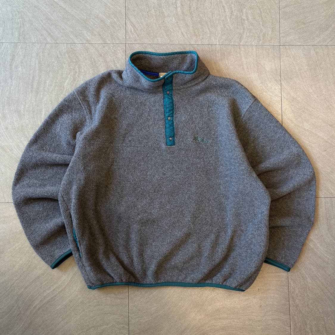 90s L.L.bean 90년대 미국 생산 엘엘빈 그레이 플리스 신칠라 상품이미지1