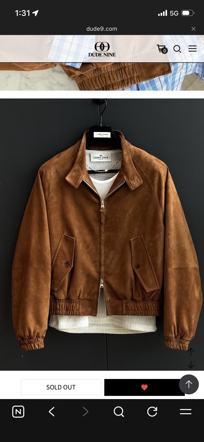 스웨이드 헤링턴 크롭자켓 상품이미지2