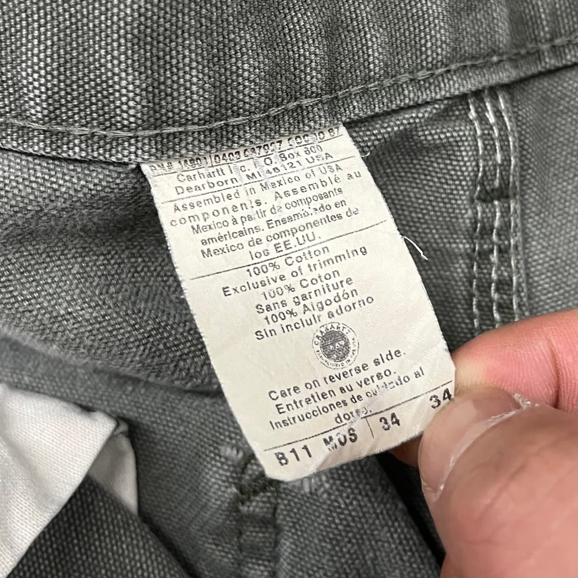 Carhartt B11 카펜터 팬츠 (34“) 상품이미지6