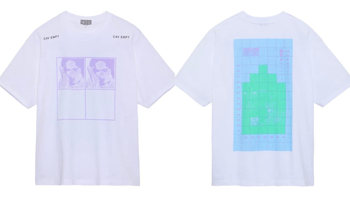 [XL] 카브엠트 21AW 스퀘어스 지구라트 반팔 티셔츠 화이트 퍼플 상품이미지3