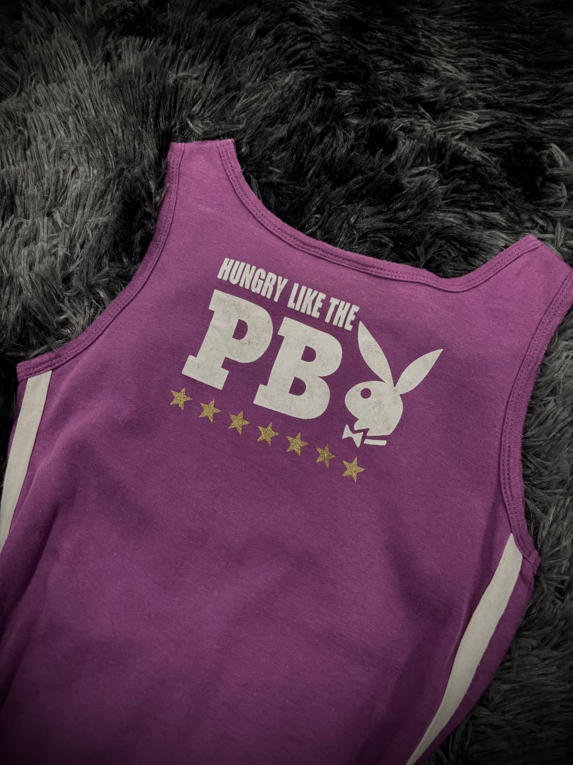 Playboy 퍼플 레터링 슬리브리스 상품이미지5