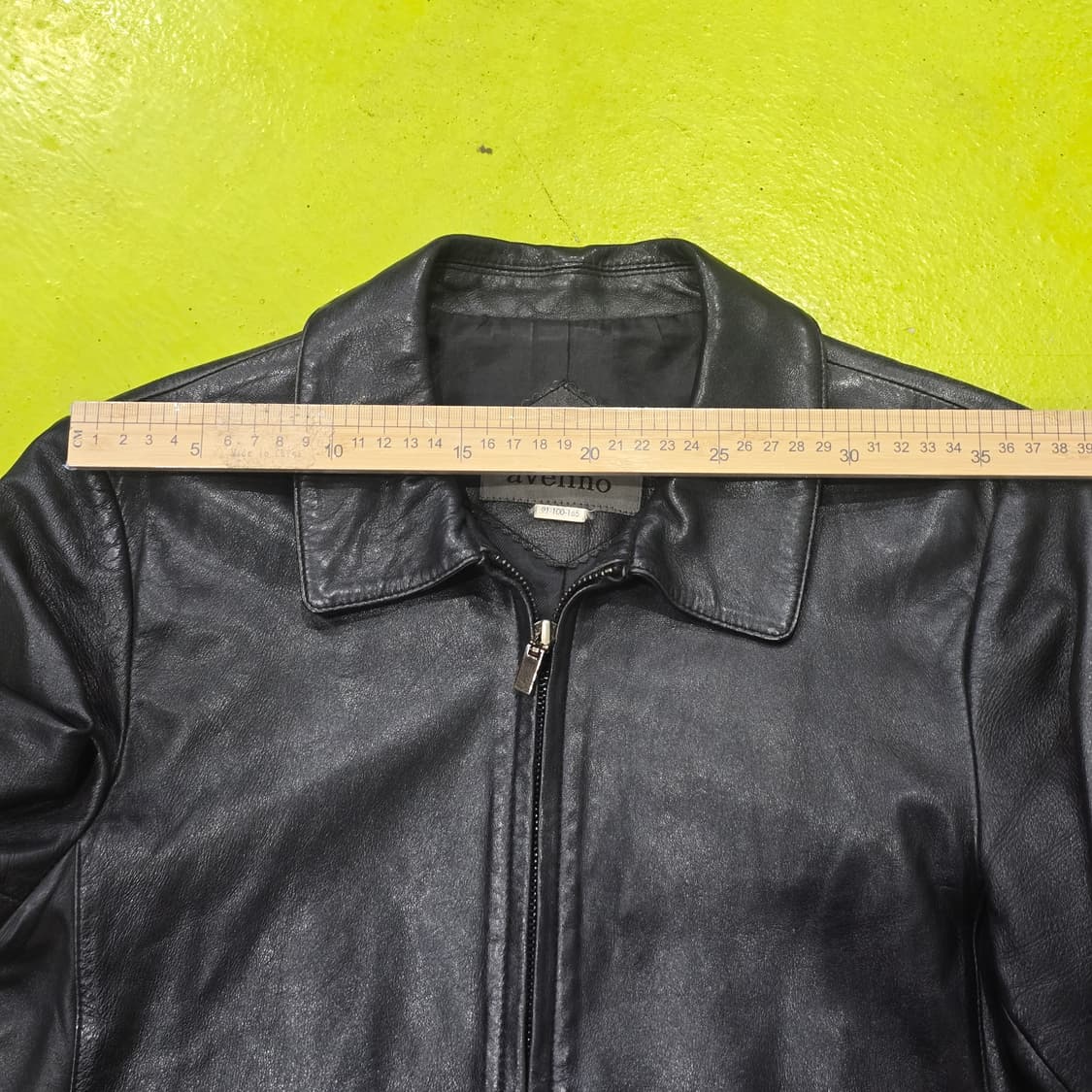 Avelino 블랙 가죽 자켓 상품이미지9