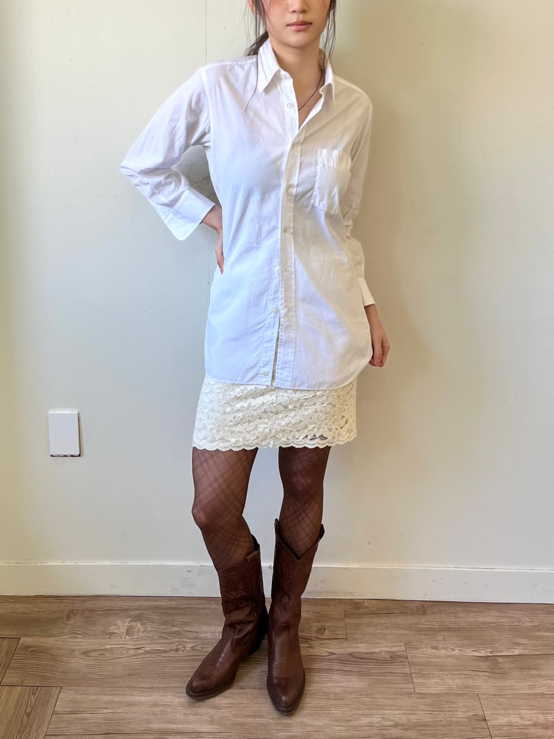 디올 포켓 자수 화이트 셔츠 상품이미지5