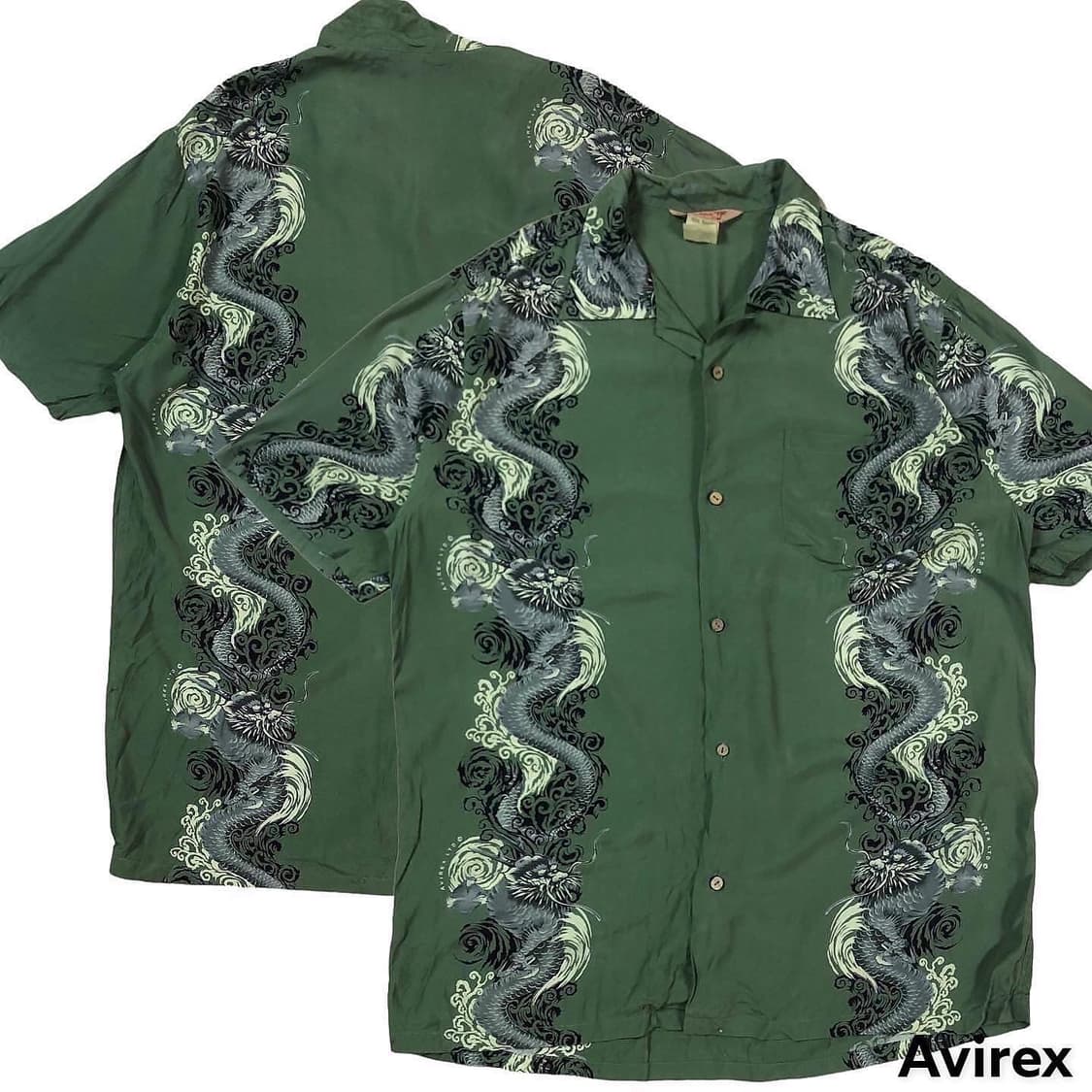 [XXL] 아비렉스 용 프린트 레이온 하와이안셔츠  상품이미지1