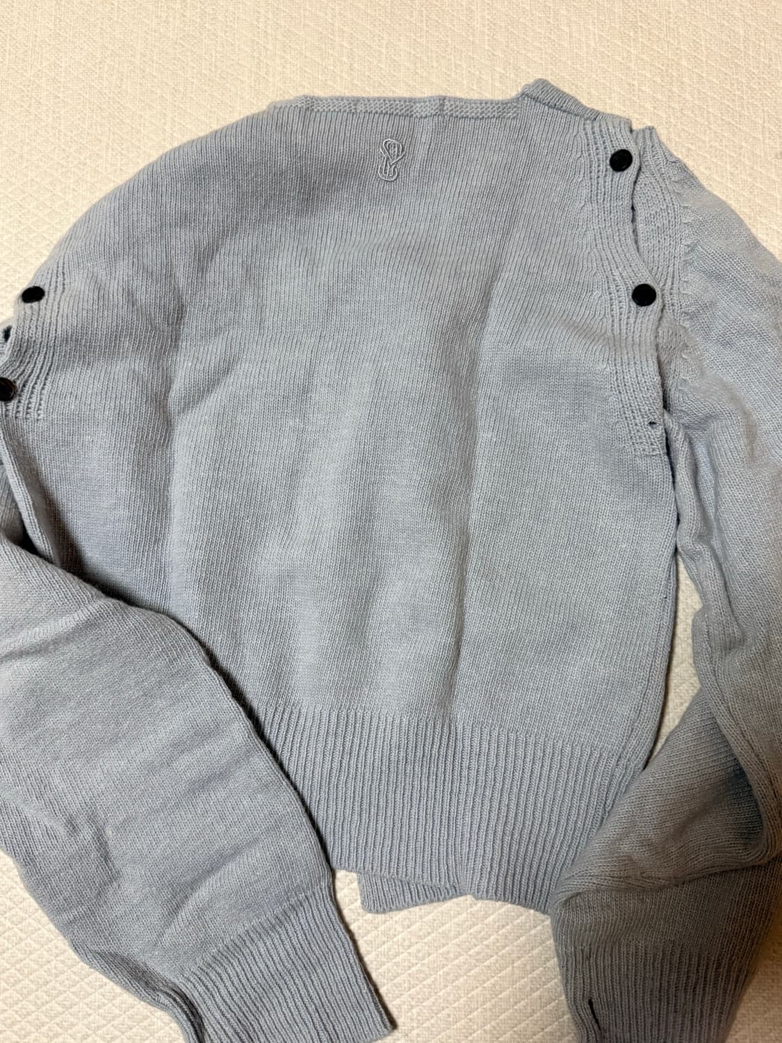 유즈 캐시미어 숄더컷 크롭 니트 가디건 상품이미지10