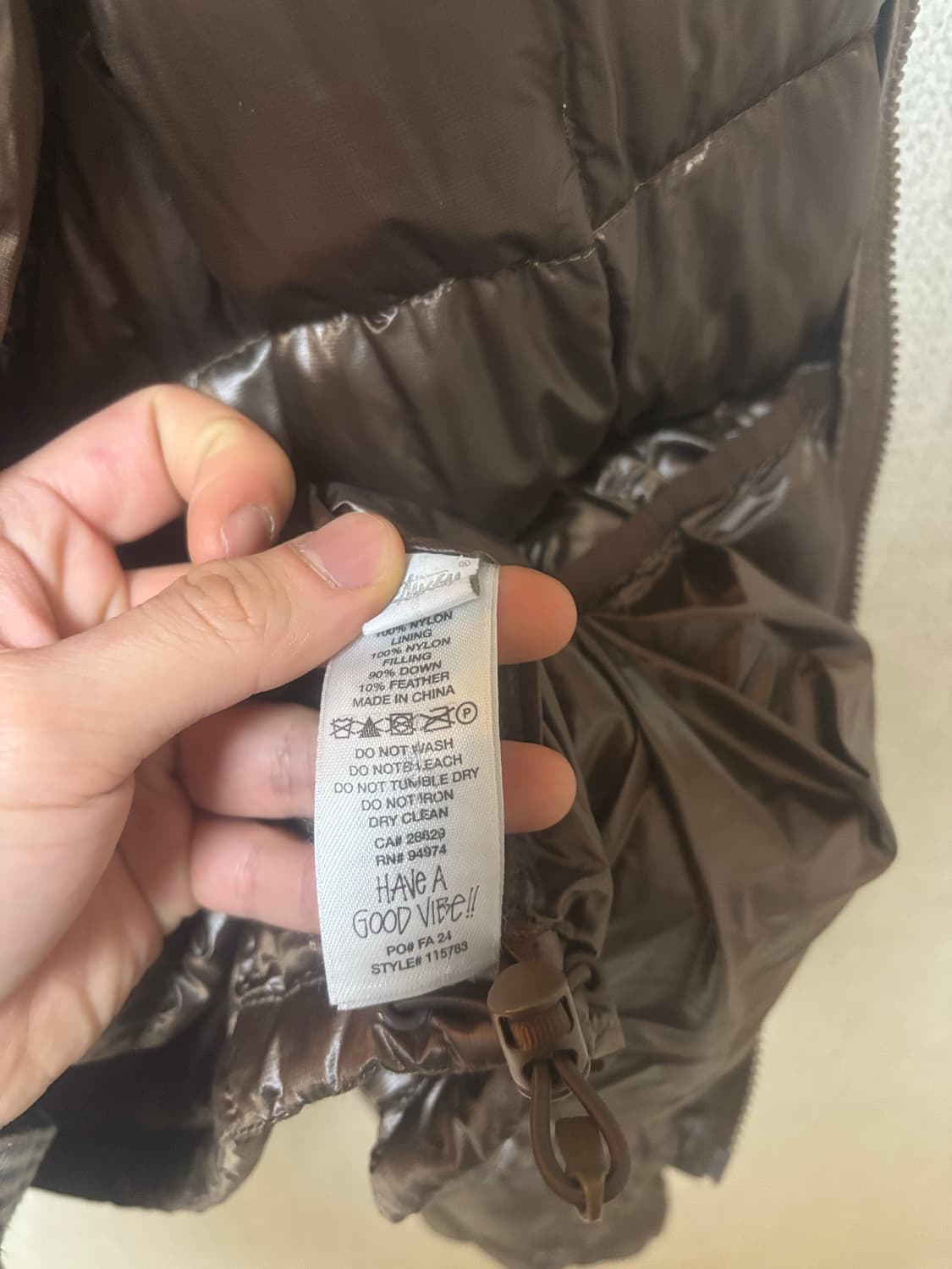 스투시 미드웨이트 후드 퍼퍼 브라운 상품이미지6