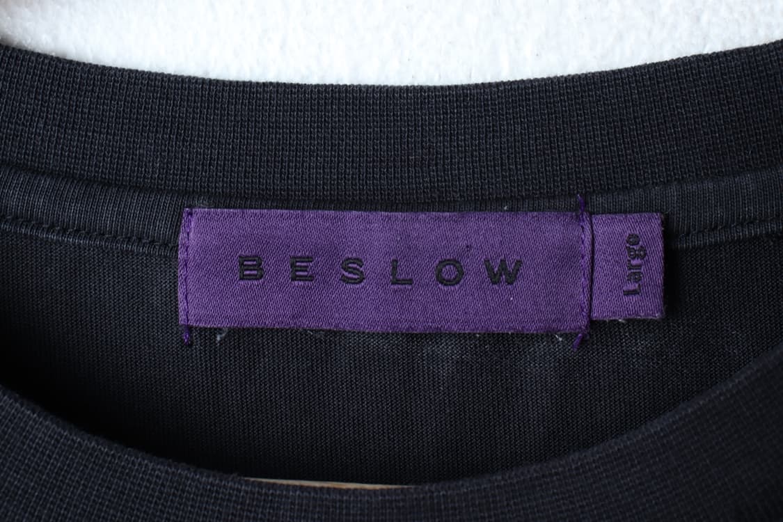 (L-2XL) 비슬로우 반팔 티셔츠 빅로고 블랙 올드스쿨-H31397 상품이미지6