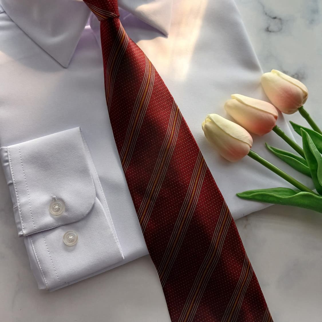 조르지오 아르마니 실크 버건디 넥타이 9.3cm A등급 A18763
 상품이미지6
