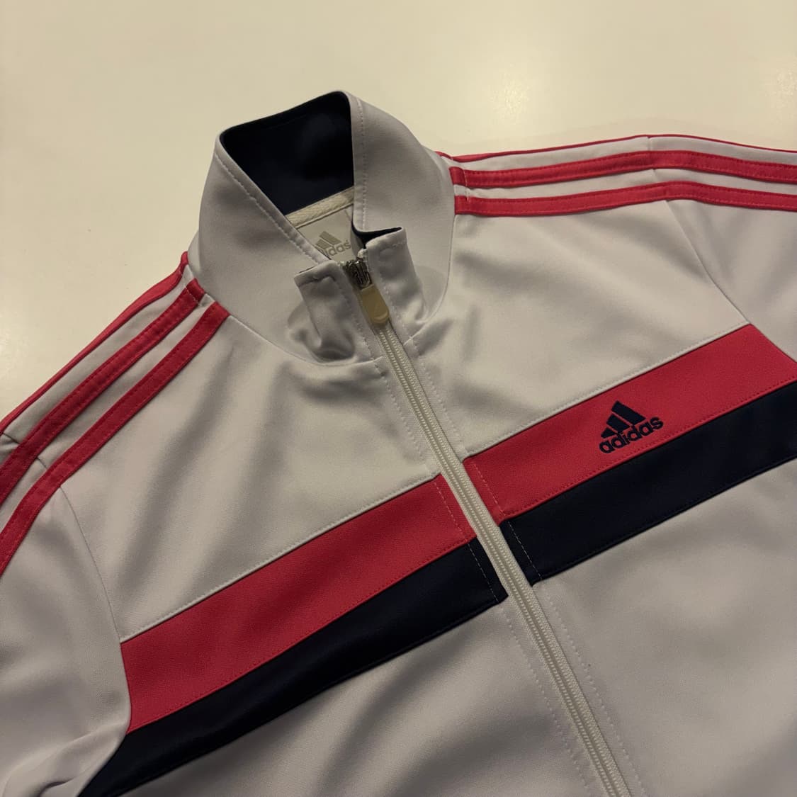 [95] 09s 아디다스 삼선 트랙탑 화이트 핑크 C712 상품이미지3