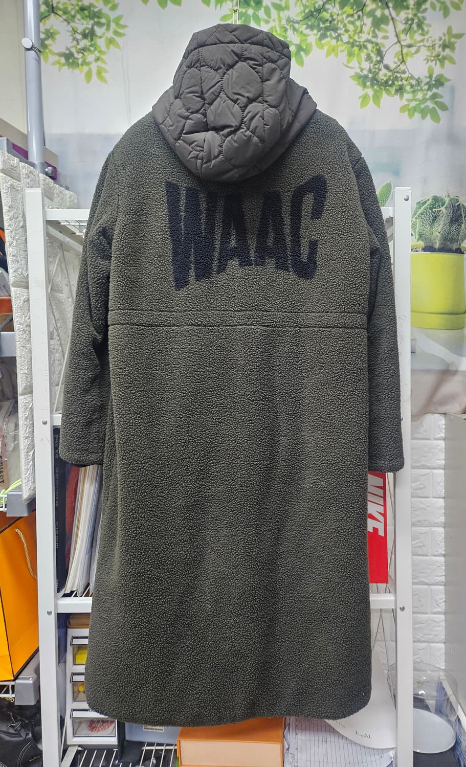 왁 여성 골프후리스 롱후리스 코트 55 후드 롱플리스코트 AD10 상품이미지3