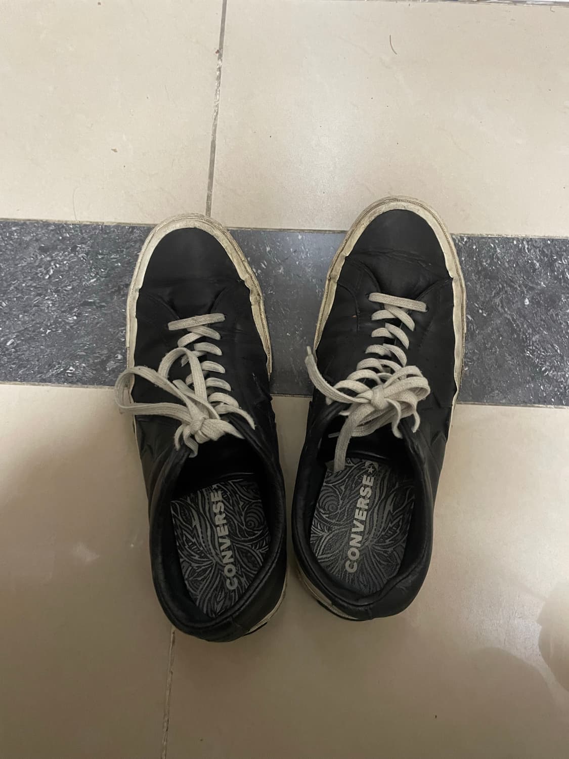 컨버스 원스타 로우 레더 블랙 280 상품이미지2