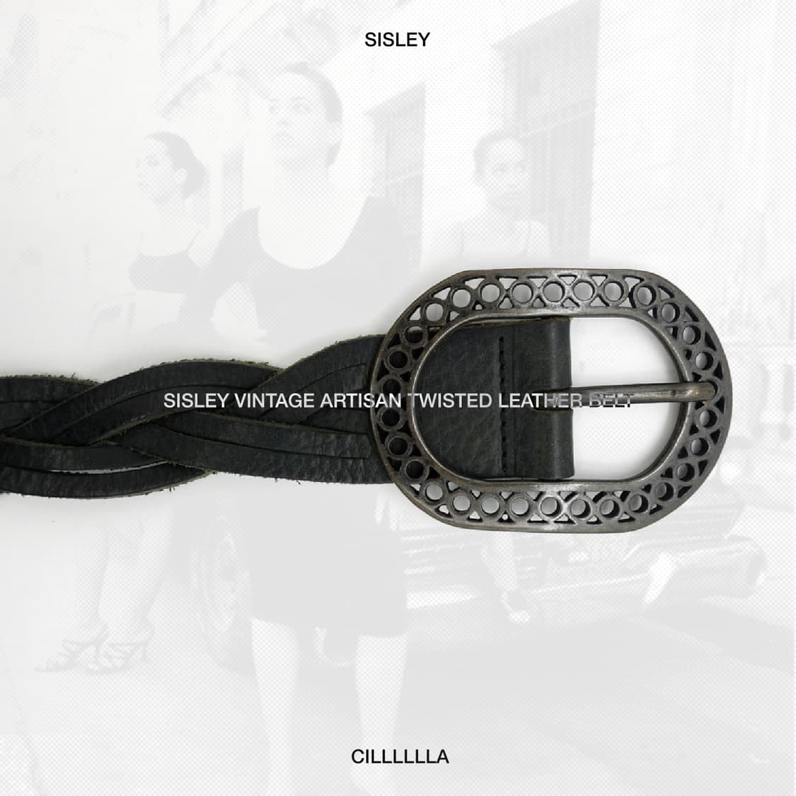 SISLEY 빈티지 시슬리 아티잔 꽈배기 꼬임 레더 아티잔 벨트 상품이미지1