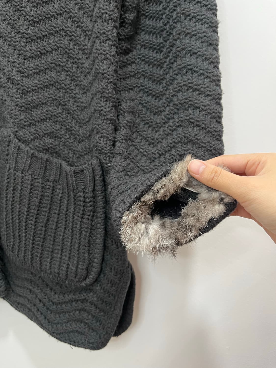 일본 빈티지 모리걸 떡볶이 니트 코트 상품이미지6