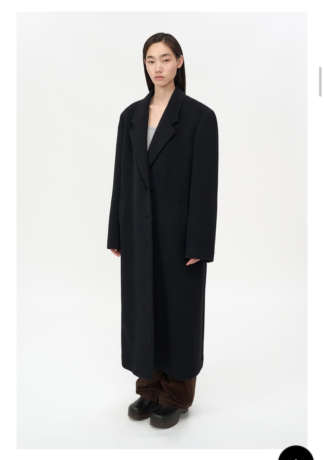 인사일런스우먼 클래식 맥시 코트 BLACK xs 상품이미지2