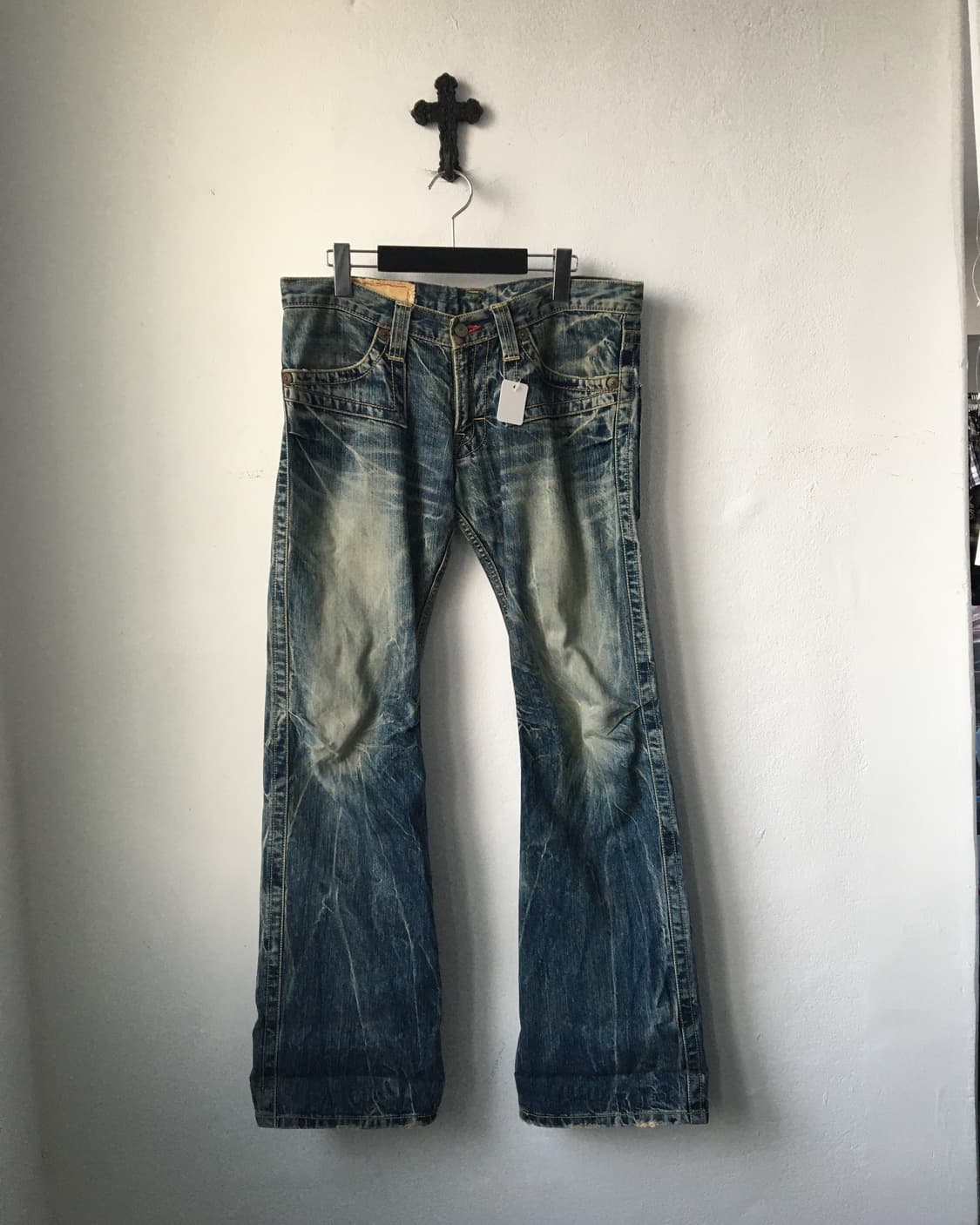 Crack washing denim pants 상품이미지2