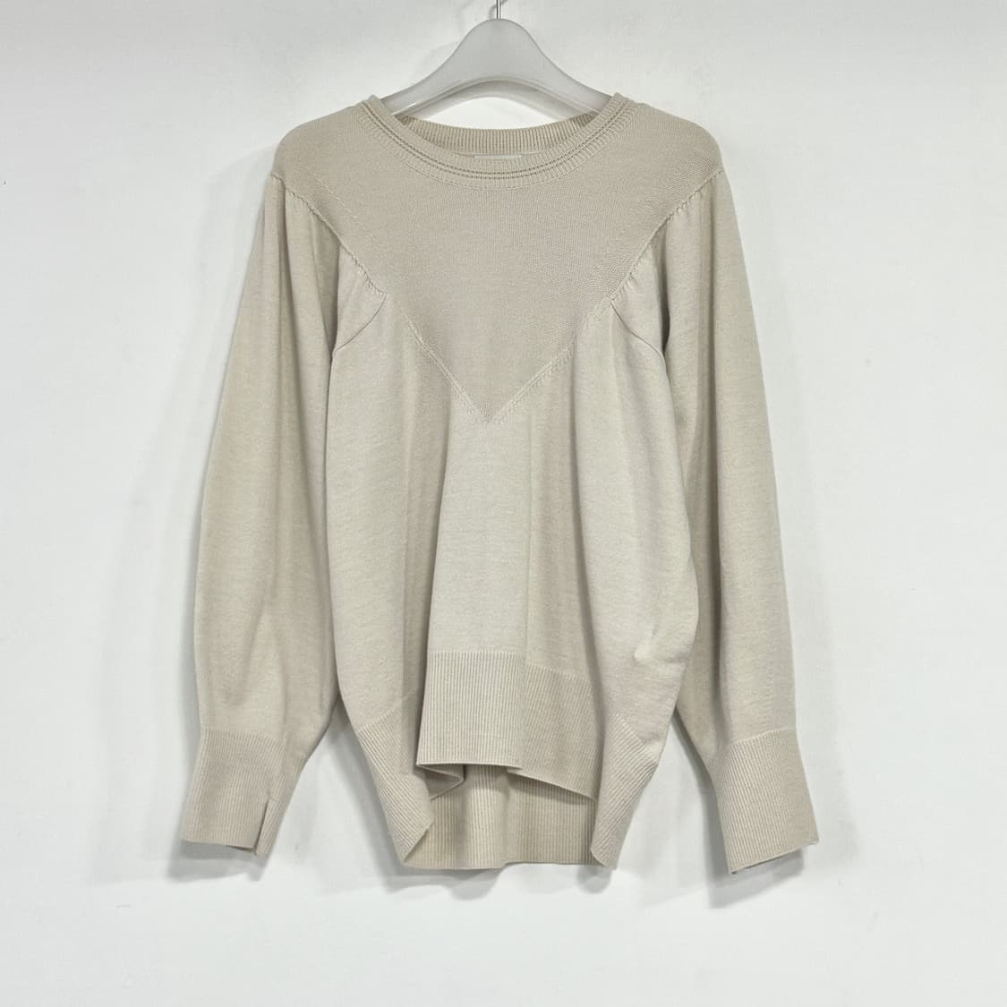 시스템 텍스처 블록 니트 탑 상품이미지1