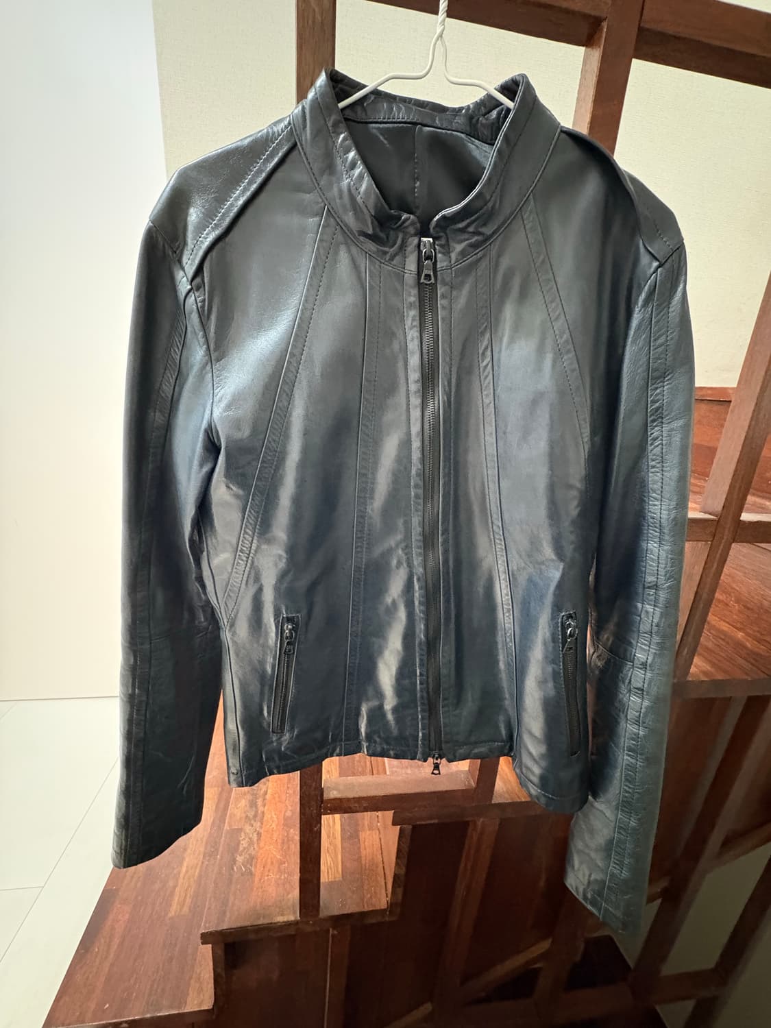 No id 홀스 레더 자켓 상품이미지3