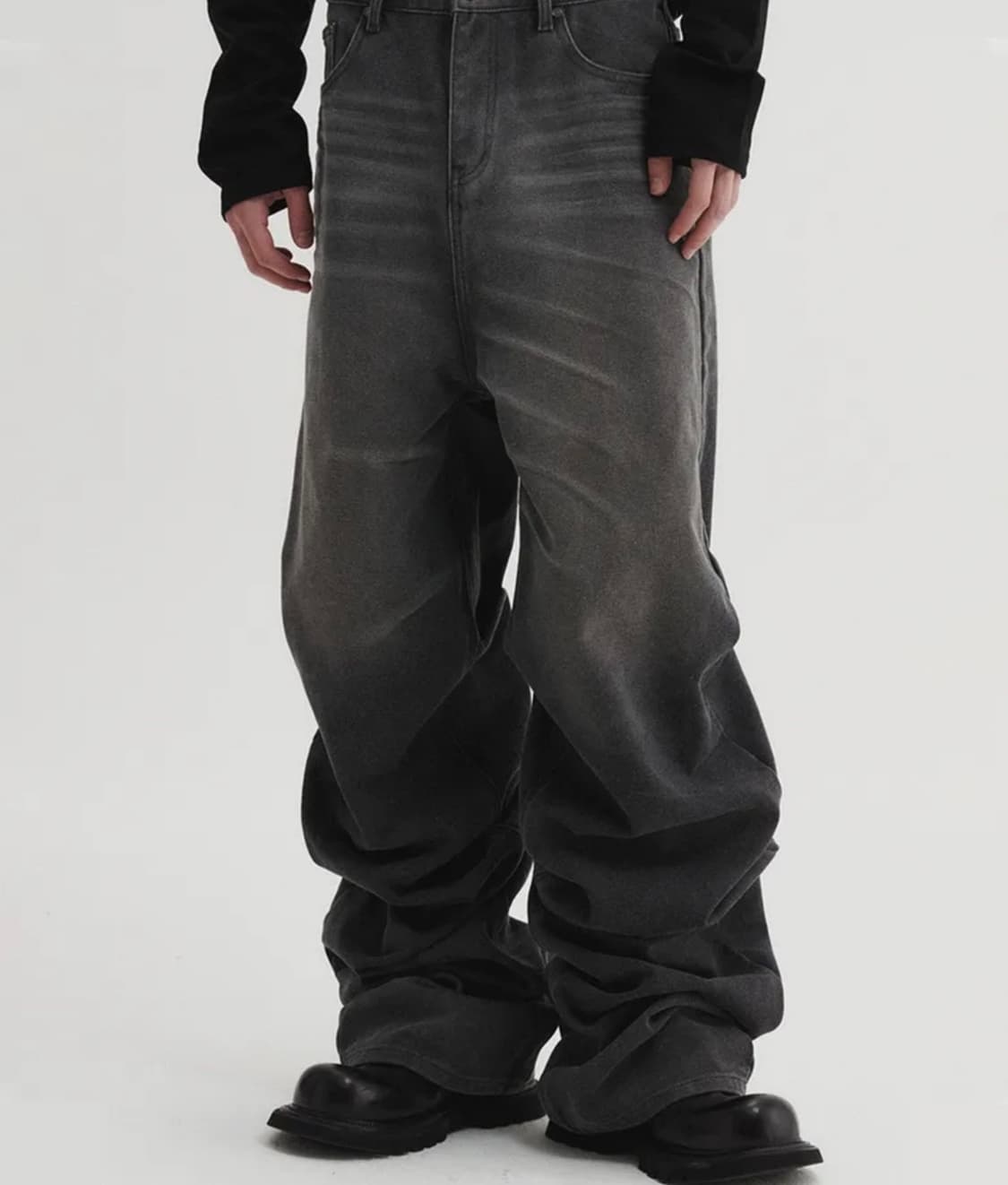 DNSR 옥스포드 데님팬츠 블랙 XL 상품이미지1