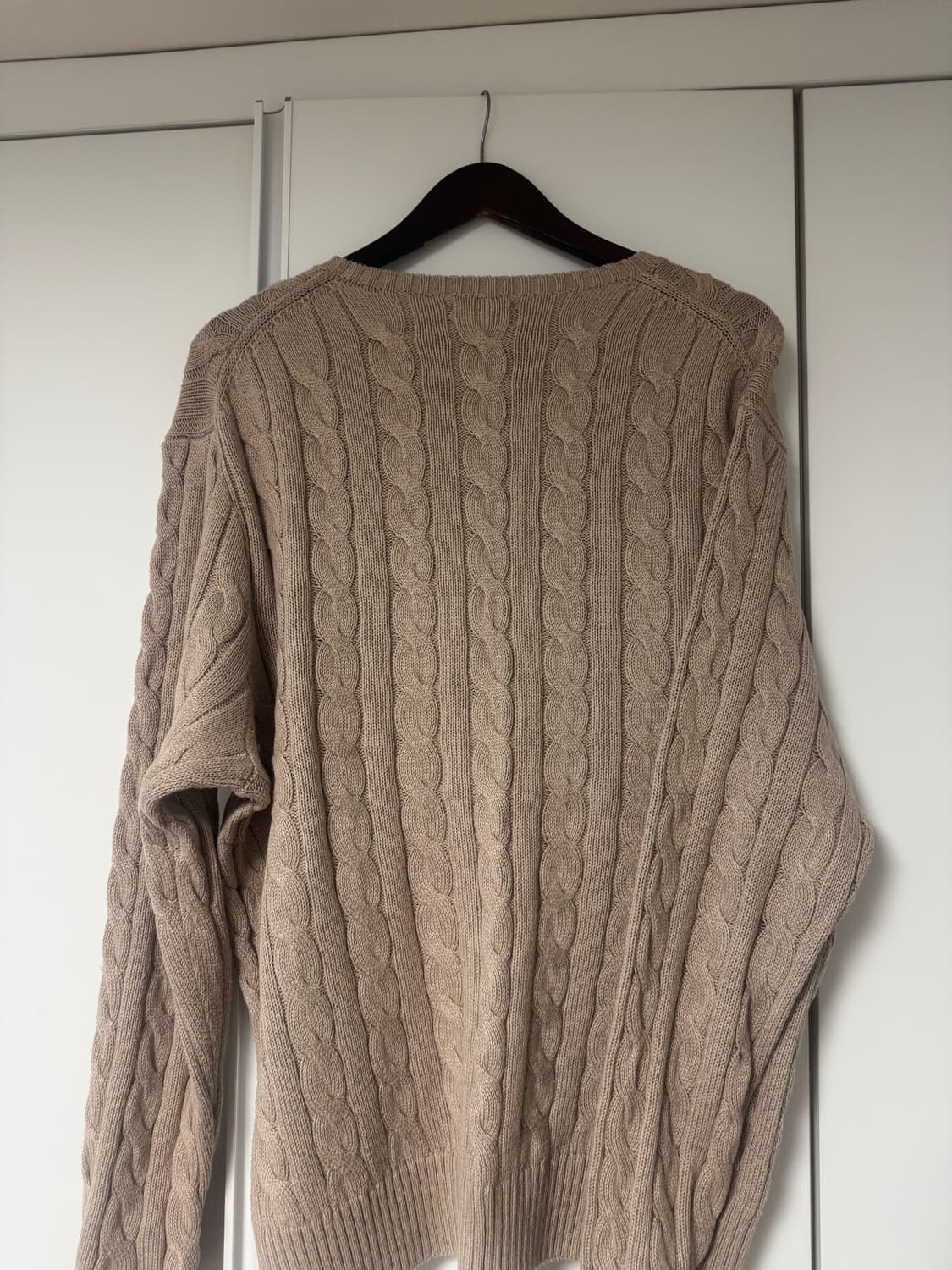 폴로랄프로렌 코튼 케이블 니트 스웨터 베이지 XL 상품이미지2