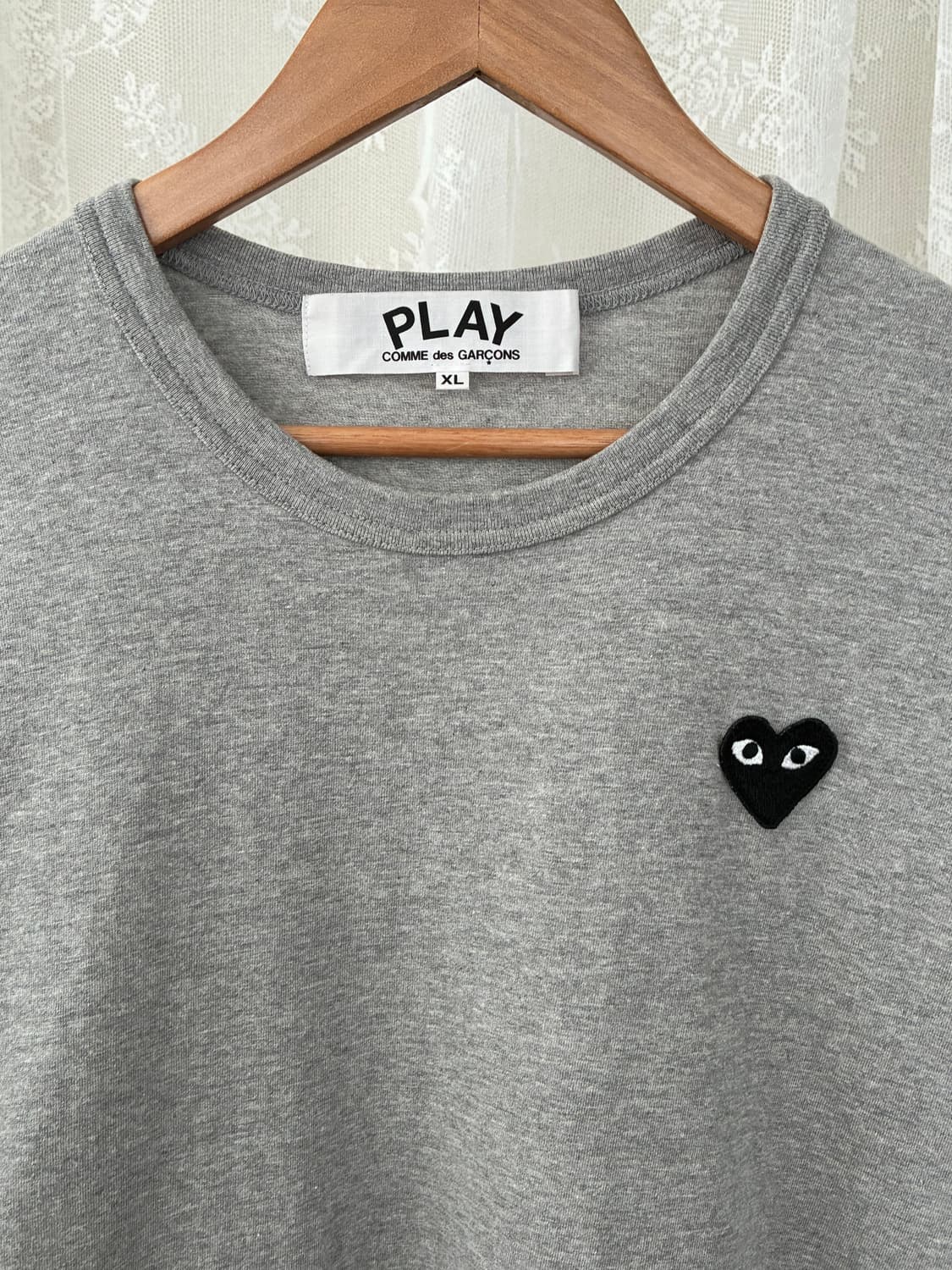 XL) 꼼데가르송 반팔 티셔츠 블랙와펜 그레이 상품이미지3