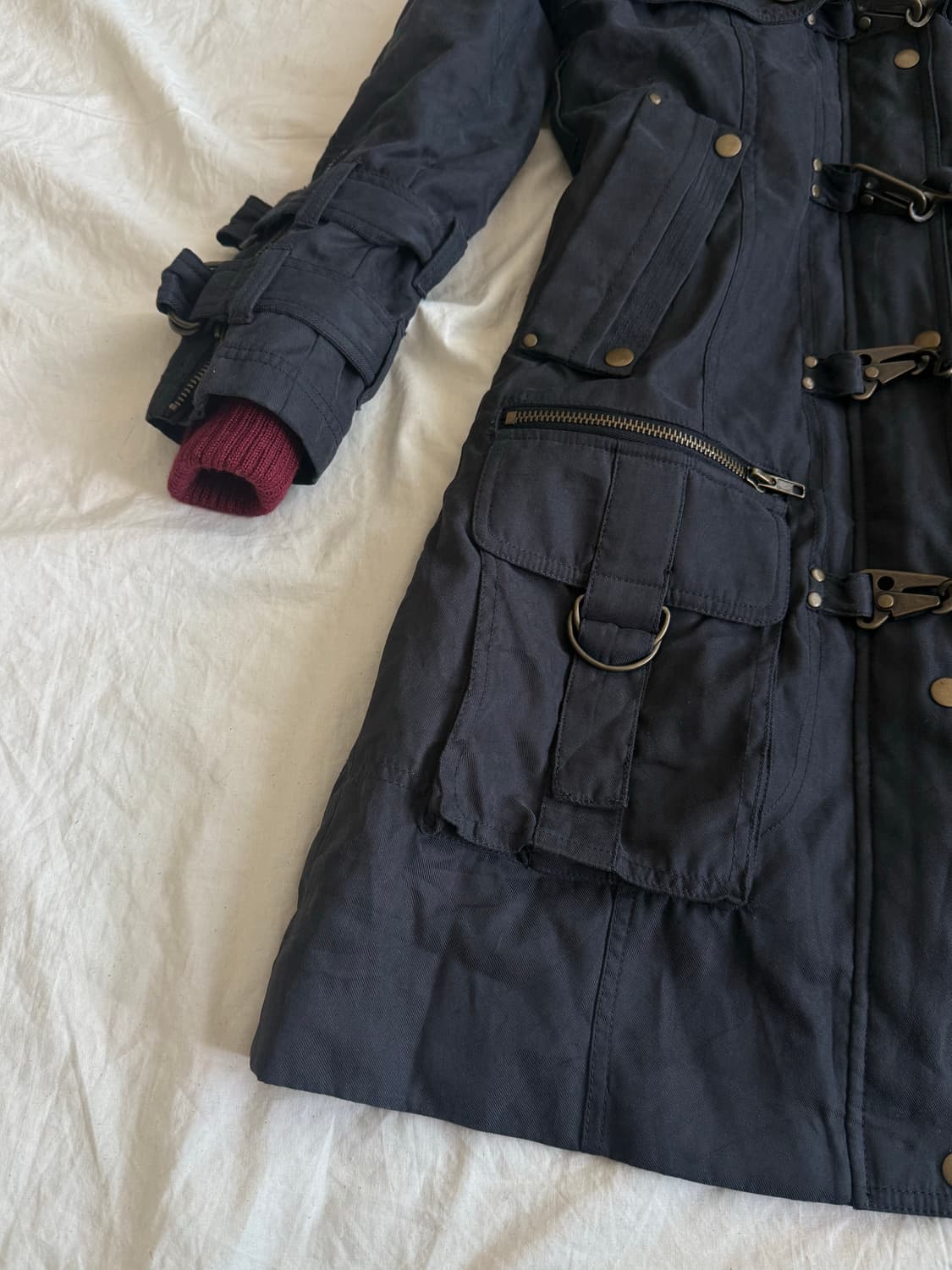 Y2k 네이비 야상 코트 상품이미지2