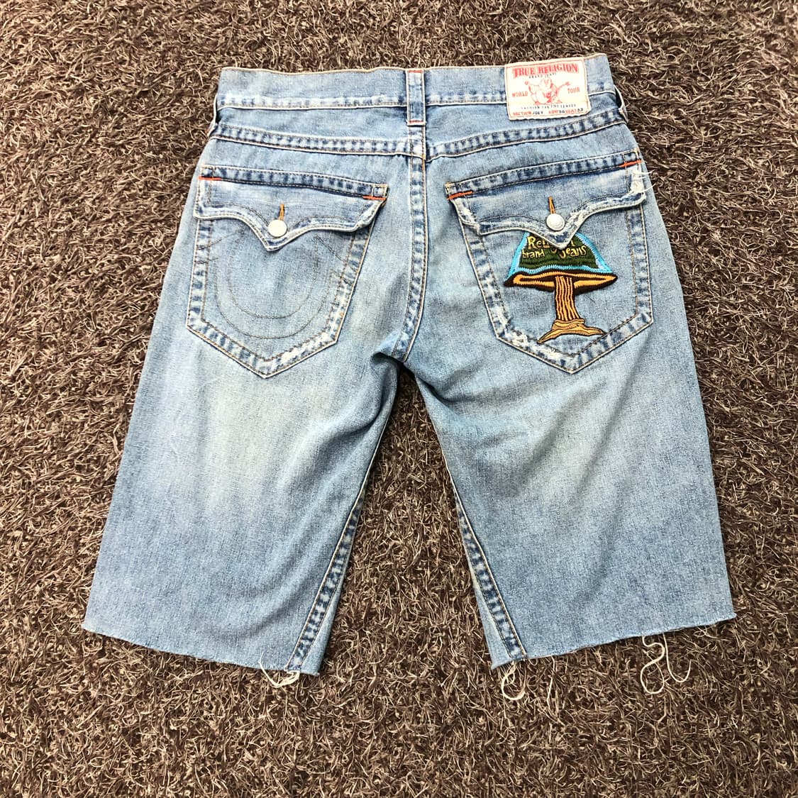 트루릴리전 조이 하프 디스 데님 팬츠 상품이미지2